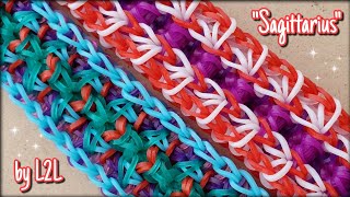 &quot;Sagittarius&quot; Reversible Rainbow Loom Bracelet Tutorial (5 bars wide)