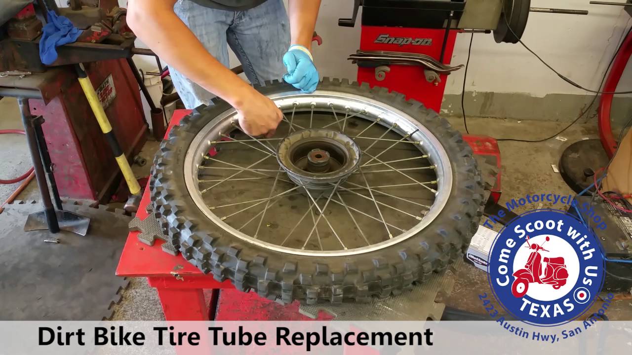 motorcycle dirt bike tire tube replacement YouTube