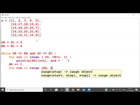 NEC Programming Practice Session - Printing Matrix in Spiral Form in Clockwise direction #CodeClass