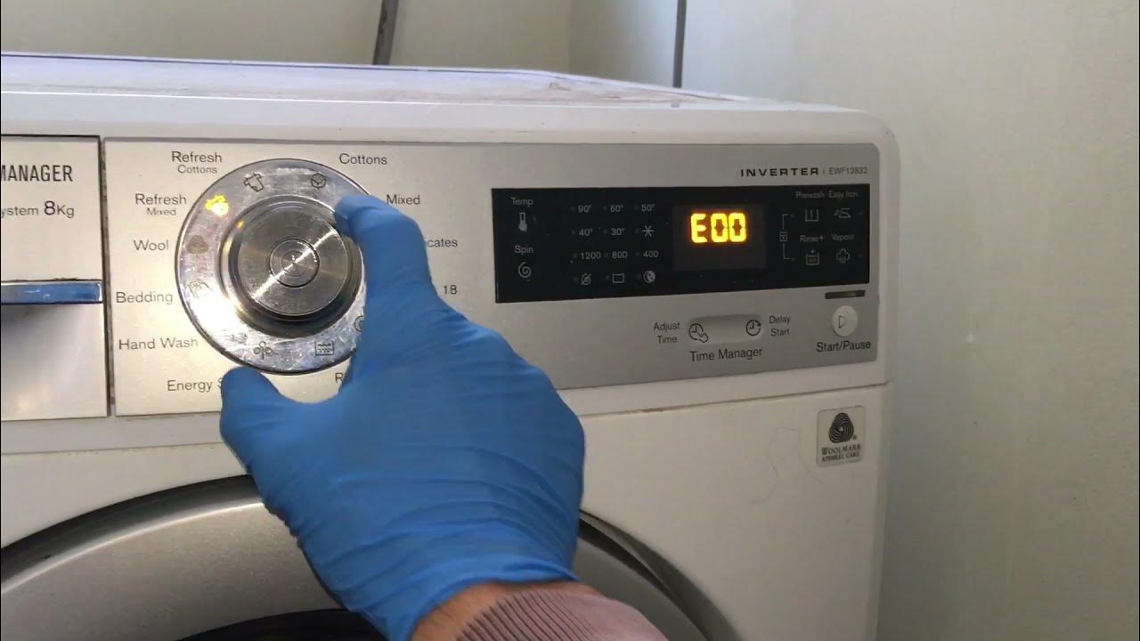 Electrolux Washing Machine Diagnostics Menu Time Manager EWF12832