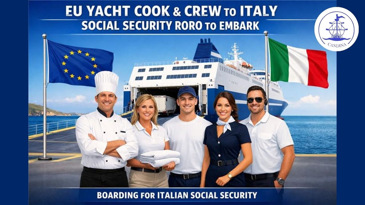 EU Yatch Cook & Crew to Italy Social Security Roro to Embark 1505