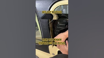 HOW TO: HANDCUT AND INSTALL WINDOW TINT | 80s Jeep #windowtinter #dynamicAWT #kauai