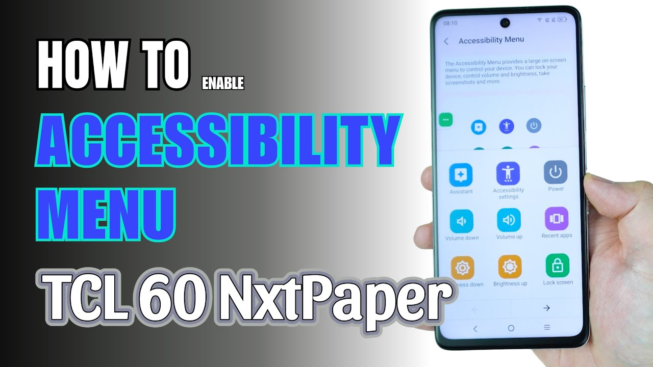 How to turn on/off Accessibility Menu on TCL 60 NxtPaper - YouTube