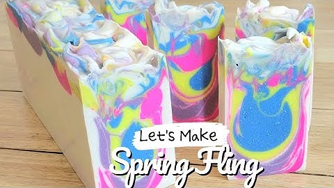 Spring Fling Cold Process Soap #handmadesoap #newvideo #soapcrafting #soapmaker #youtube