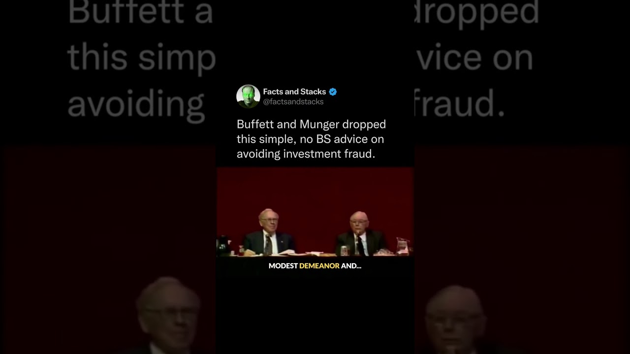 Warren Buffett and Charlie Munger Dropped This Advice On Avoiding Fraud...