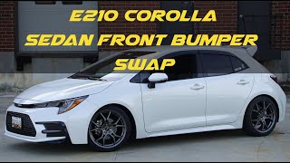 (E210) FRONT BUMPER SWAP: 2019+ Toyota Corolla Hatchback to 2020+ SEDAN SE Front. Overview