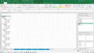 Excel 2016: Pivot Tables in a list format