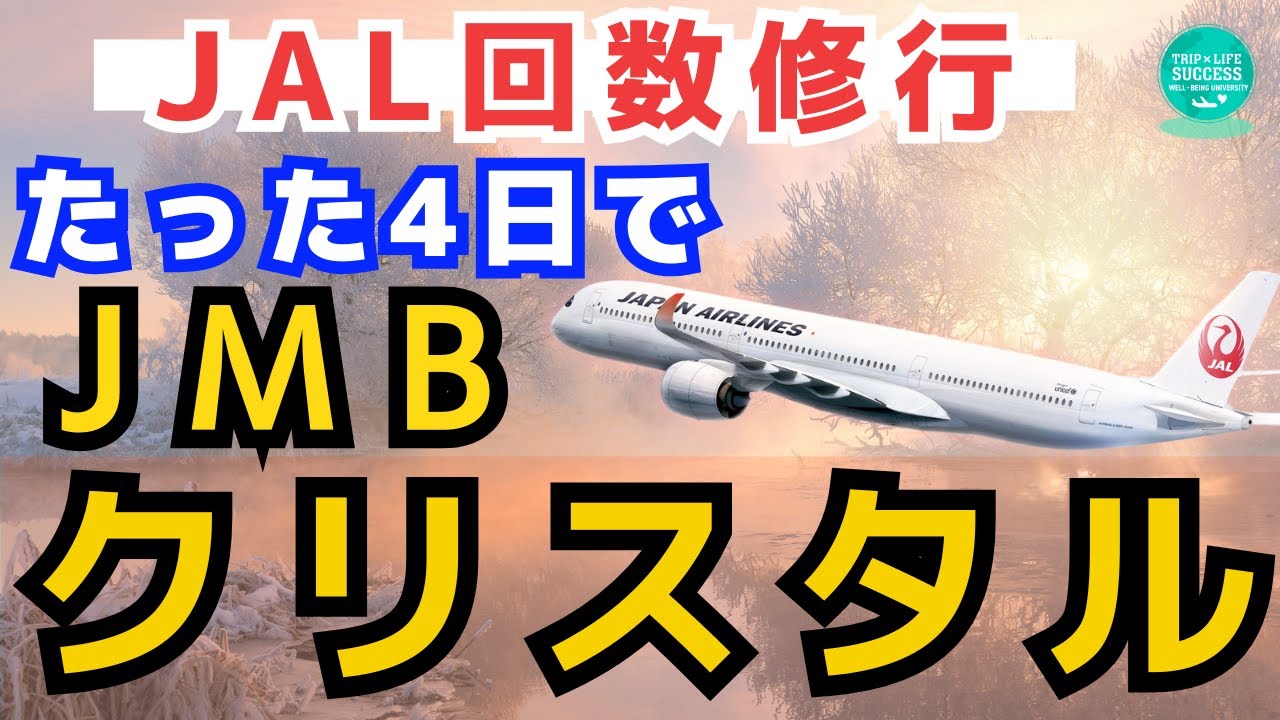 【たった4日で!】JAL 回数修行 早くも ステータス ゲット！ライフステータスプログラム LSP JGC 4スター 5スター 6スター JGC修行 JAL修行 マイル修行 ANA 12レグ