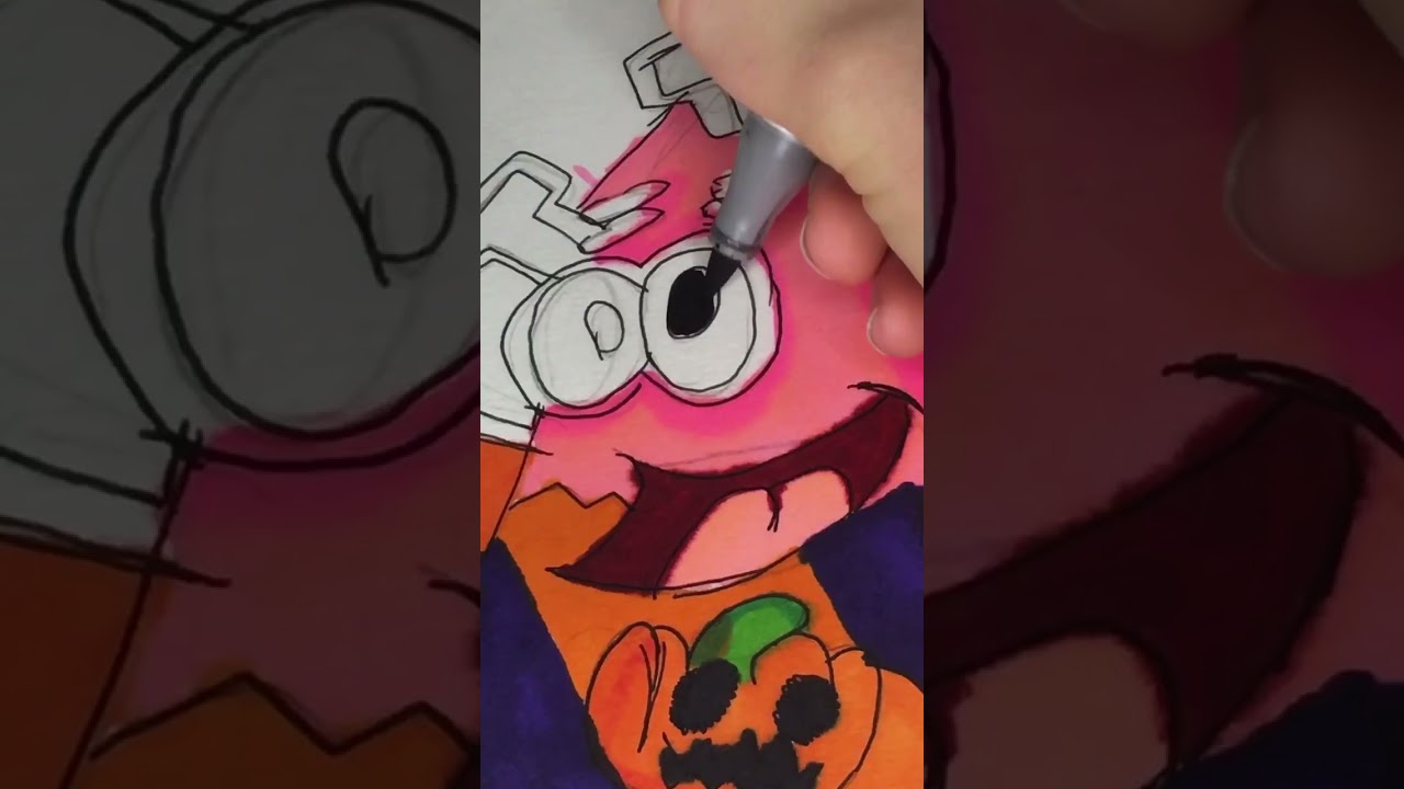Drawing Patrick Starr dressed for halloween 