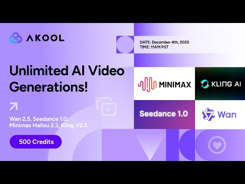 AKOOL: Unlimited AI Video Generations!