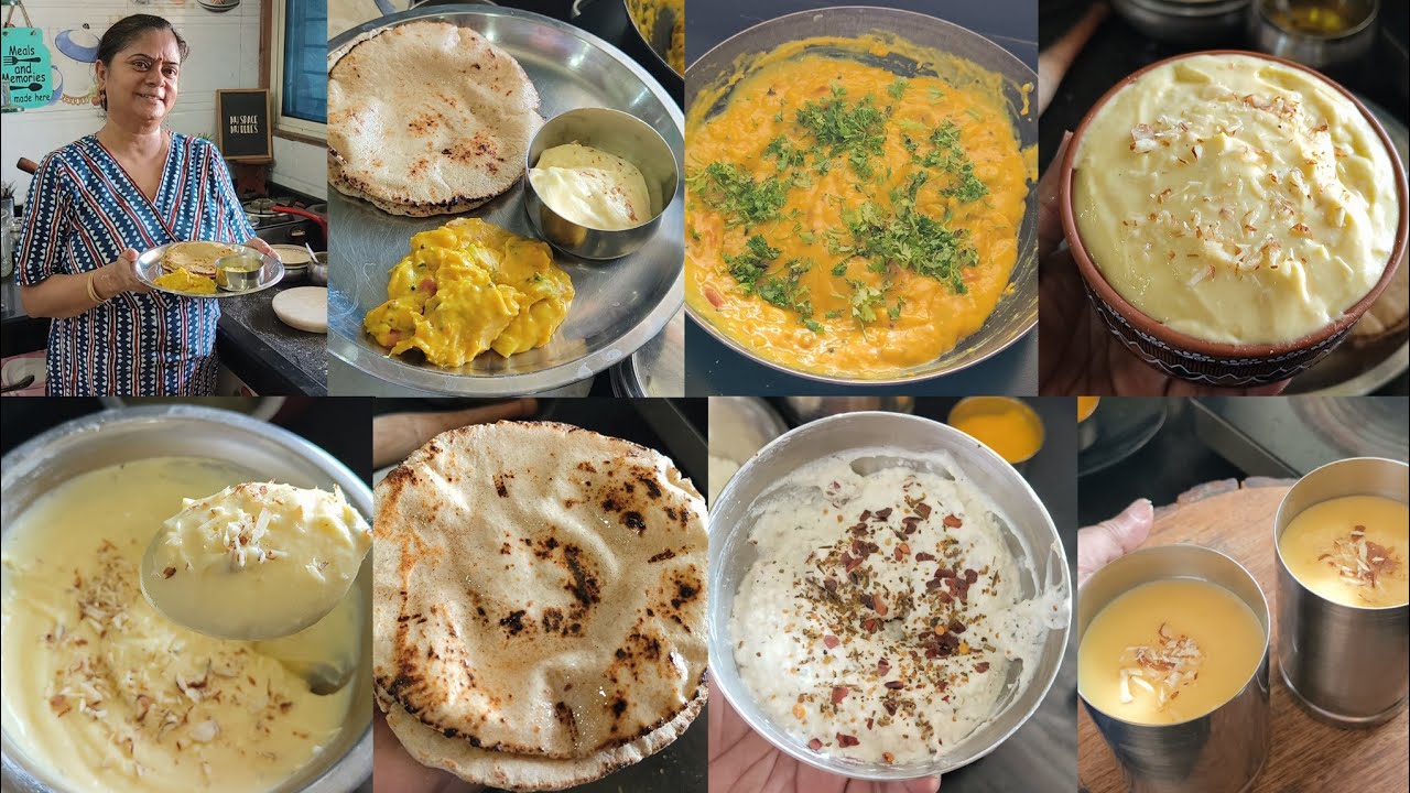 Pithla Roti samajhne me waqt lagta +Lunch🍱 amrakhand🌺 mangoshake🌺 labneh🌺 besan ...