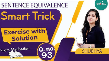 Sentence equivalence exercise with solution for GRE exam preparation | tricks to get 170/170 in GRE