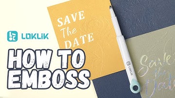 How to Emboss Card & Paper with Your LOKLiK iCraft™!