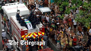 video: Tension lurks behind the tears as Pele completes his final journey