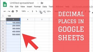 Format Decimal Places in Google Sheets