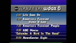 WDAZ 8 Tonight Schedule (Sunday) 1992