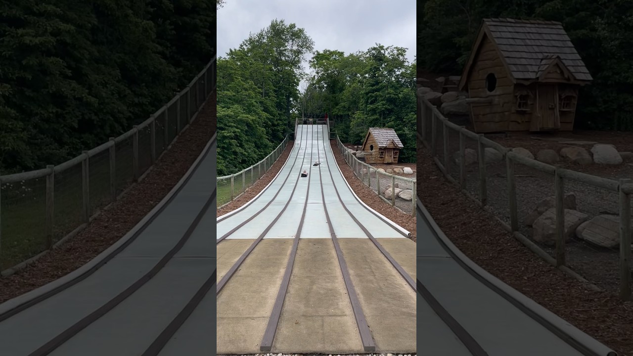 Hillbilly Giant Slide at Lewis Adventure Farm & Zoo. 