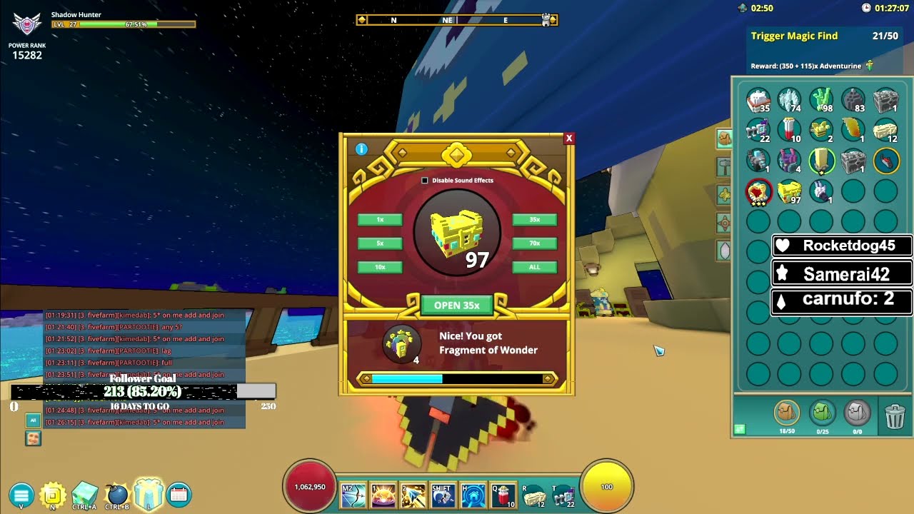 Trove Opening 1.7 Mil Flux  Trove of Wonders