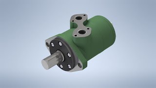 Orbital hydraulic motor (gerotor style)  ANIMATION