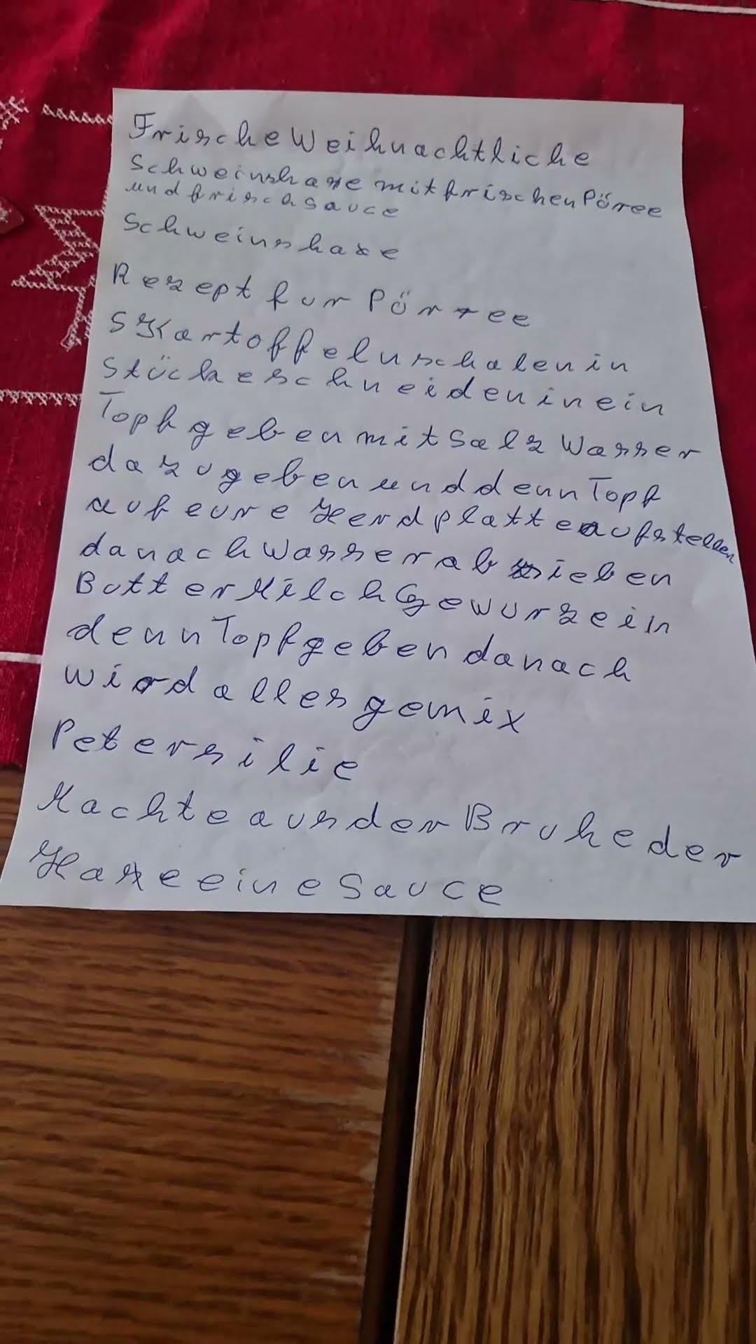 Part: 5 Frische Weihnachtliche Schweinhaxe mit frischen Püree und ...