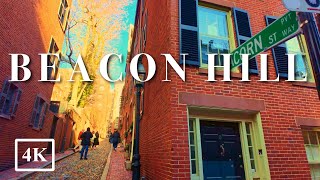 Morning Walk in Boston, Massachusetts I Beacon Hill 4K 🇺🇸