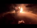 Russian soldier records Ukrainian FPV drone hitting UAZ Bukhanka at night, also falls out