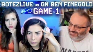 BOTEZ SISTERS VS GM BEN FINEGOLD! Game 1