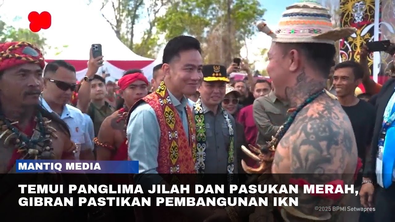 Gibran Temui Pasukan Merah Dayak, Pastikan IKN Tak Mangkrak