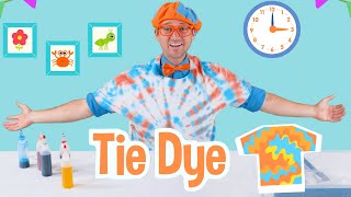 Blippi Learns About Colors For Toddlers and Makes Tie Dye TShirts | Educational Videos For Kids