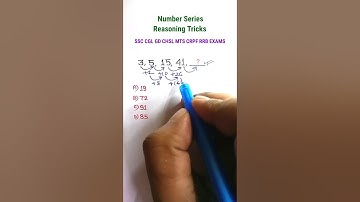 Series| Missing Number Series| Reasoning Classes| Reasoning for SSC CGL GD CHSL| #shorts