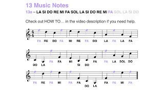 Learn to read music notes in less than 2 minutes: FA (13 notes, treble (G) clef - 2024)