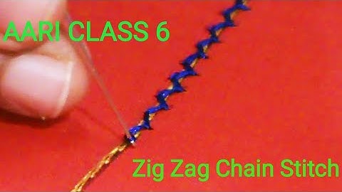 Aari work for beginners / zig zag chain stitch / Aari tutorial / Mitra Aari Works