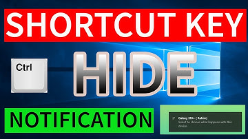 Shortcut Key to Dismiss Notifications on Windows 10