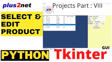 Select the row to Edit and update records from MySQL table using Tkinter Treeview