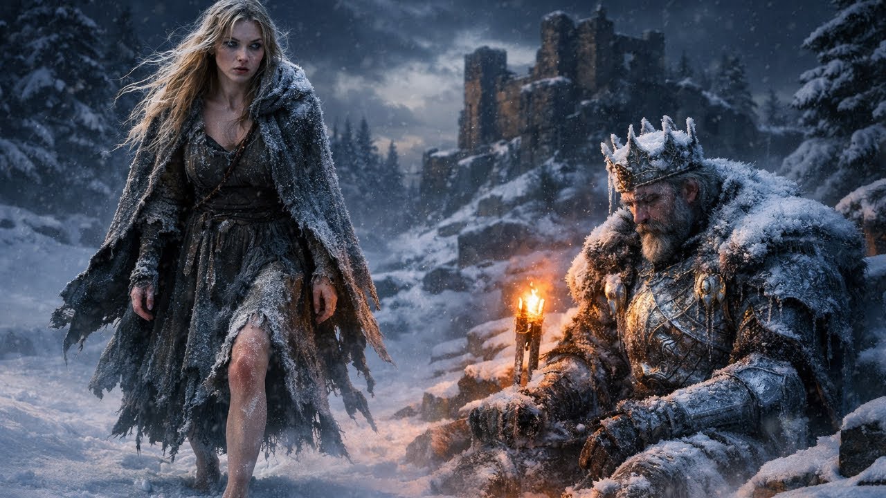 La Esclava Caminó Descalza Sobre la Nieve Durante Horas — Hasta Que vio El Rey Alfa Congelado