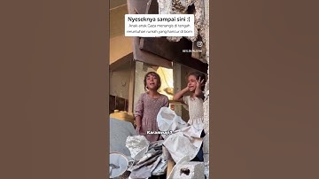 Ikut Nyesek! Anak-anak Gaza Nangis ditengah Reruntuhan