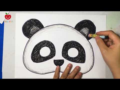Smile art | Vẽ mặt nạ con thú | vẽ mặt nạ con gấu trúc | cách làm mặt nạ con gấu trúc #smileart