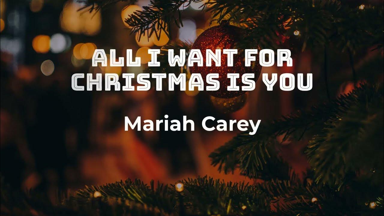 All i want for christmas is you lyrics video mariah carey youtube