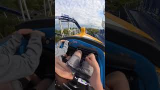 Lets take a ride on a water coaster 💦 #shorts #viral #rollercoaster #themepark #insta360
