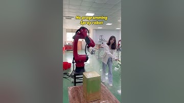 Programming-free spray robot.  #spraying #industrialrobot  #sixaxisrobot #robotics #automatic