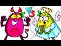 Angel vs Demon - Good and Evil Rule My Life | Funny Clips | Avocado Couple