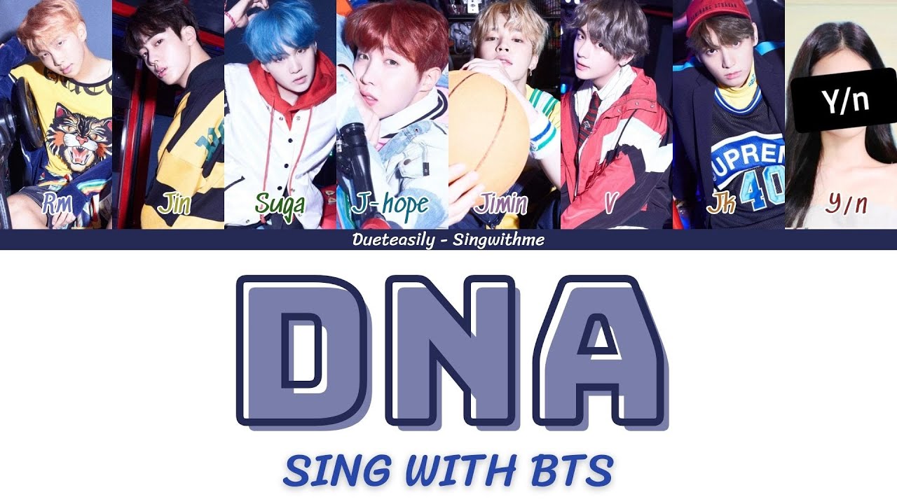 KARAOKE BTS DUET | DNA | 8 Members | Easy lyrics and Backing vocals