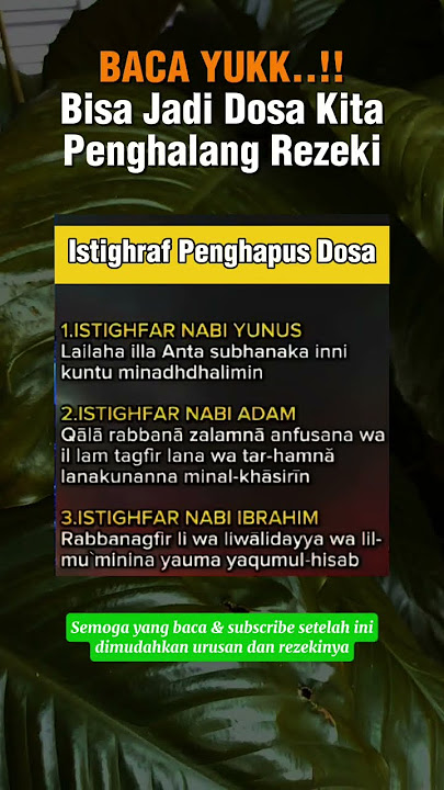 🔥ISTIGHFAR PENGHAPUS DOSA🤲 Rasakan Yang Terjadi Setelah Ini‼️