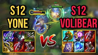 SEASON 12 YONE VS VOLIBEAR FULL BUILD FIGHTS | WILDRIFT