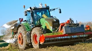 Fendt 936 Vario Kverneland 7 schaar LO 100 on-land ploeg ploughing & Topping in one pass [HD]