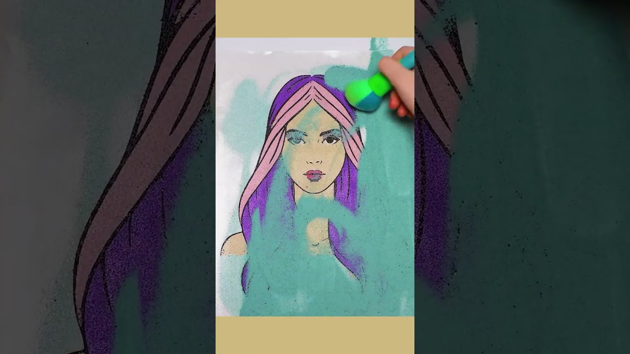 Sand Painting girl make-up