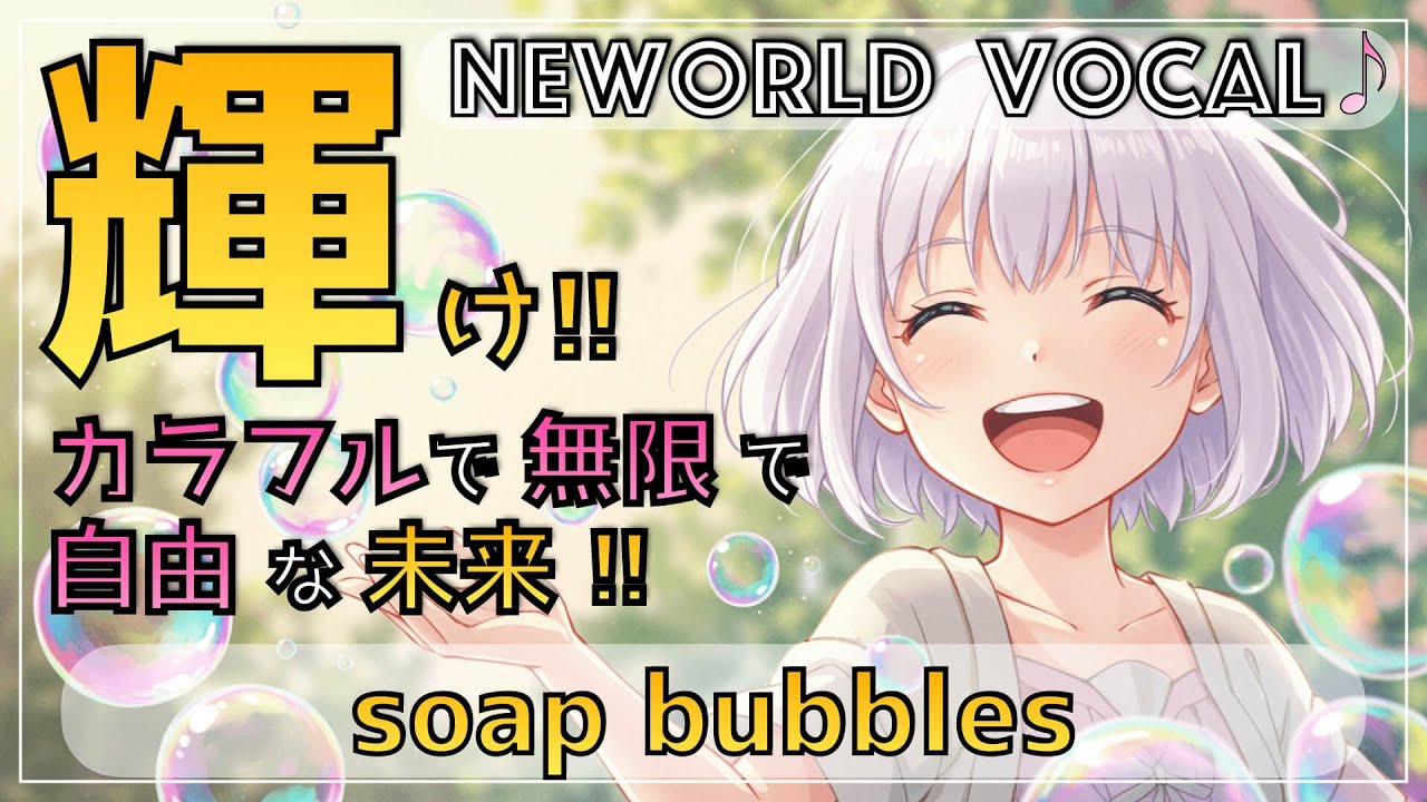 【ﾌﾘｰﾎﾞｰｶﾙBGM】soap bubbles【明るい/前向き/未来】【女性ﾎﾞｰｶﾙ/free music/歌】