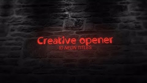 Neon Sign Titles After Effects Templates