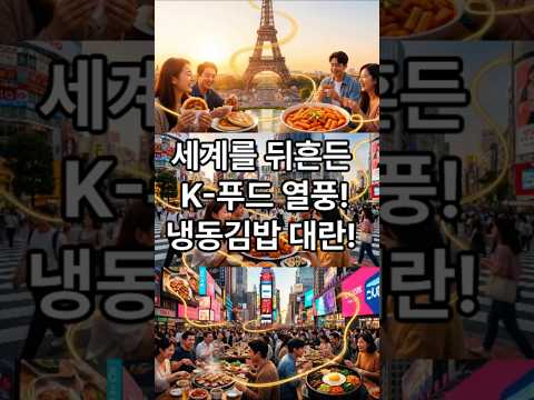 세계를 뒤흔든 K 푸드 열풍! 냉동김밥 대란! #K푸드 #냉동김밥 #국뽕 #외국인반응 #KFOOD #shorts
