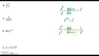 ALG1 Properties of Exponents Notes
